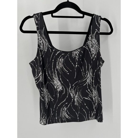 Alex Evenings Ladies Jacket and Camisole Set Grey with Sequins Size Petite Large - Picture 11 of 16